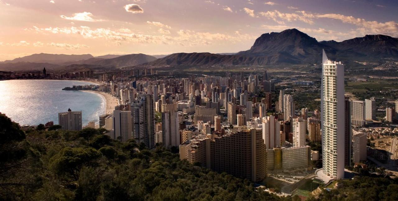 Appartement Skyline 37 Terraza Con Vista Al Mar à Benidorm Extérieur photo