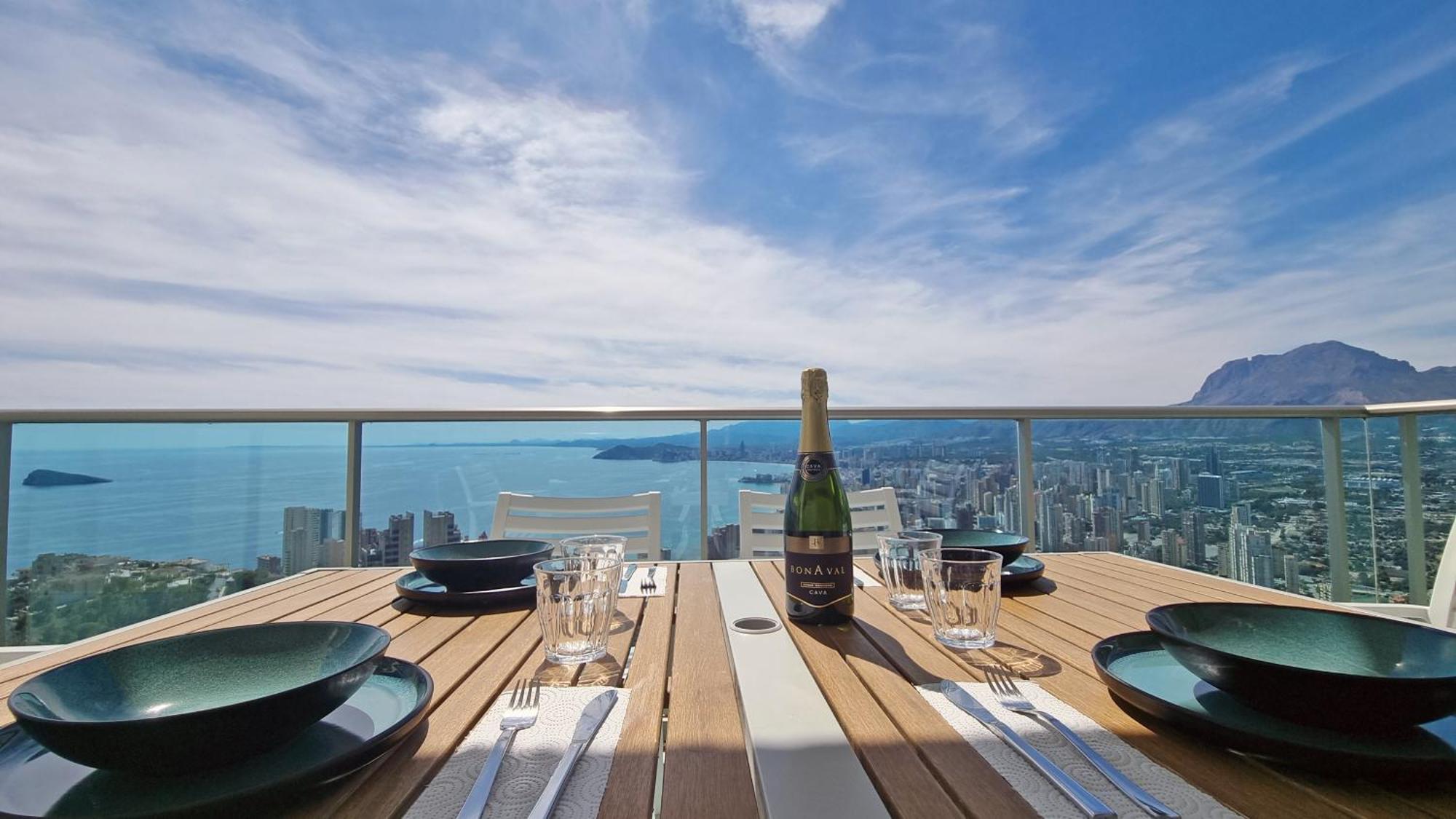 Appartement Skyline 37 Terraza Con Vista Al Mar à Benidorm Extérieur photo