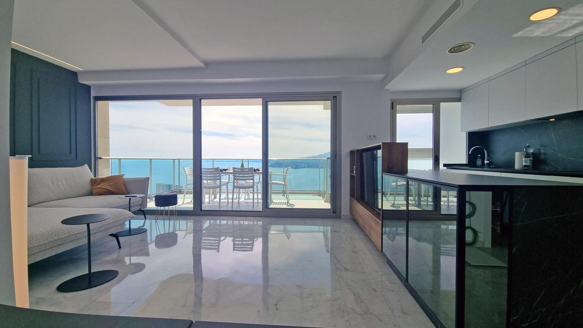 Appartement Skyline 37 Terraza Con Vista Al Mar à Benidorm Extérieur photo